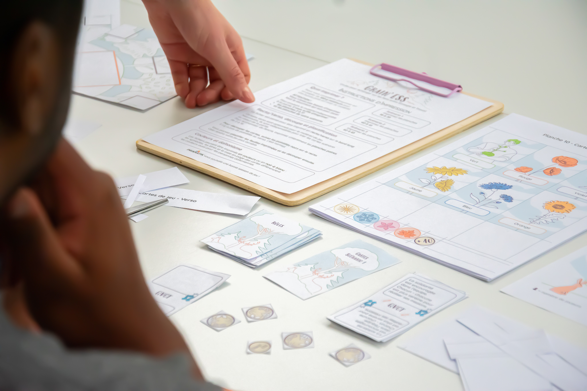 Matériel de jeu et règles pour Grain'ESS
